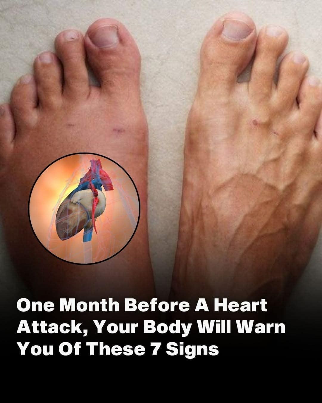 One Month Before a Heart Attack, Your Body Will Warn You of These 7 Signs