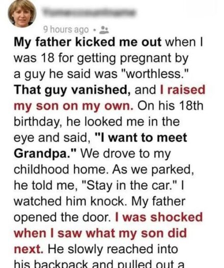 My Father Kicked Me Out at 17, Decades Later, My Son Showed Up at His Door With the Words He Deserved to Hear!