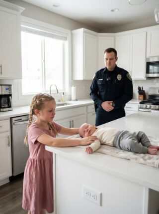 A 7-Year-Old Girl Called 911 Whispering, “My Baby Is Getting Lighter” — And a Quiet Officer Realized This Family Had Been Left Alone Too Long