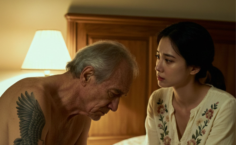 I bathed my paralyzed father-in-law behind my husband’s back… and upon discovering a mark on his body, I fell to my knees as the secret of my past was revealed.