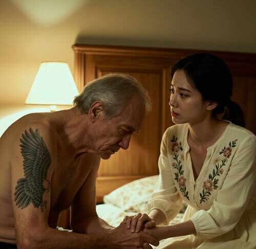 I bathed my paralyzed father-in-law behind my husband’s back… and upon discovering a mark on his body, I fell to my knees as the secret of my past was revealed.