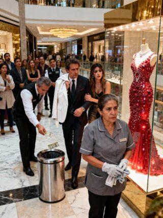 After 7 years of divorce, he found his ex-wife working as a cleaner, silently watching a million-dollar dress behind the shop window