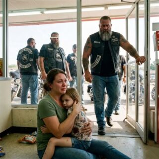 ” She Took the Bullet — The Motorcycle Clan Took Over the Fight………” The satisfying ding of a convenience store. A little girl reaching for a popsicle. And then everything gone to hell.