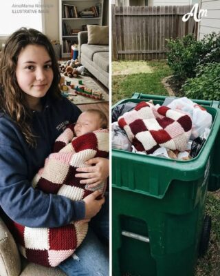 I Knitted a Blanket from My Late Mom’s Sweaters for My Baby Brother – My Stepmother Threw It in the Dumpster, but Then My Grandma Made Her Regret It