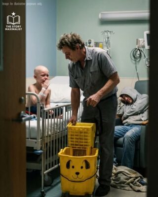 At 2:13 in the morning, a bald little boy whispered that he missed his dog—and all I had was a yellow mop bucket.