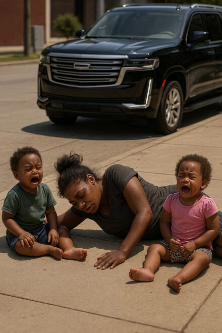 A homeless Black woman collapsed by the roadside, her two-year-old twin children crying in despair — and when a billionaire passed by, he was shocked to see that the two children looked exactly like him…