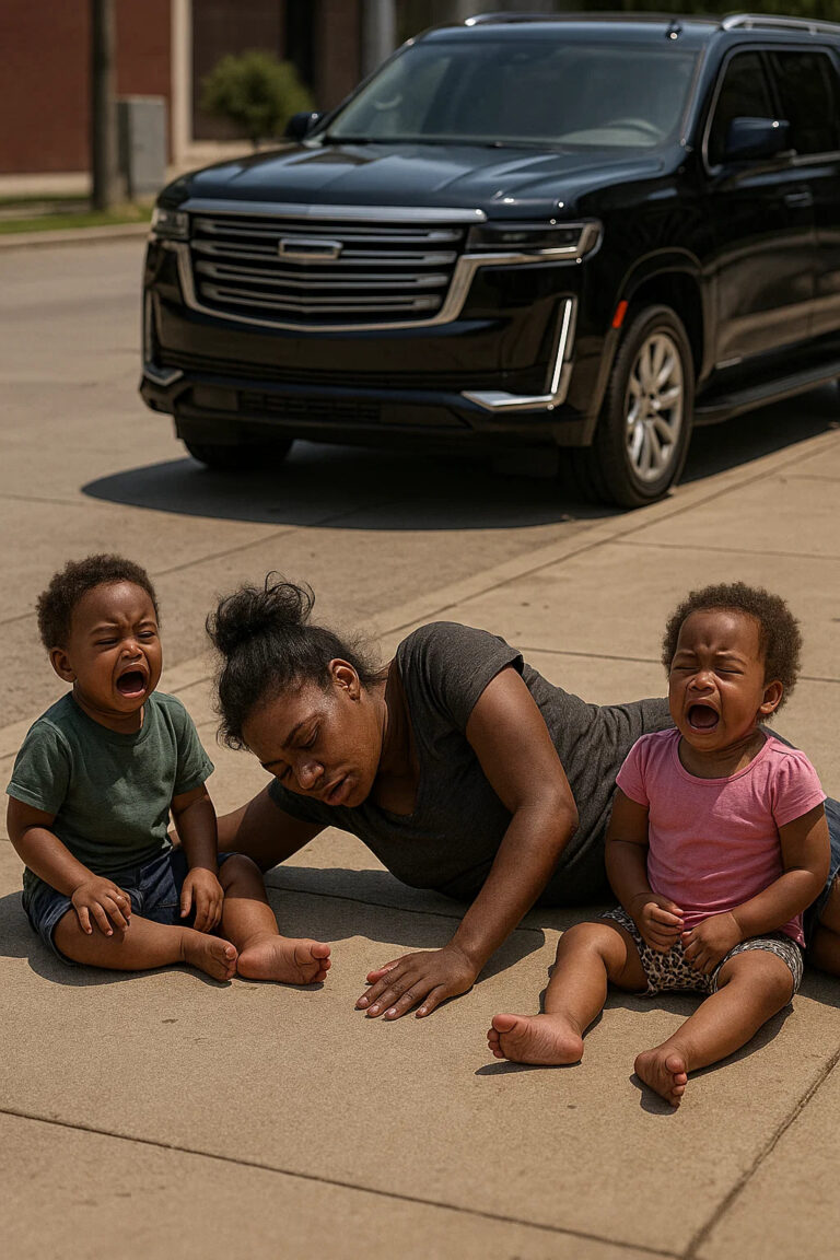 A homeless Black woman collapsed by the roadside, her two-year-old twin children crying in despair — and when a billionaire passed by, he was shocked to see that the two children looked exactly like him…