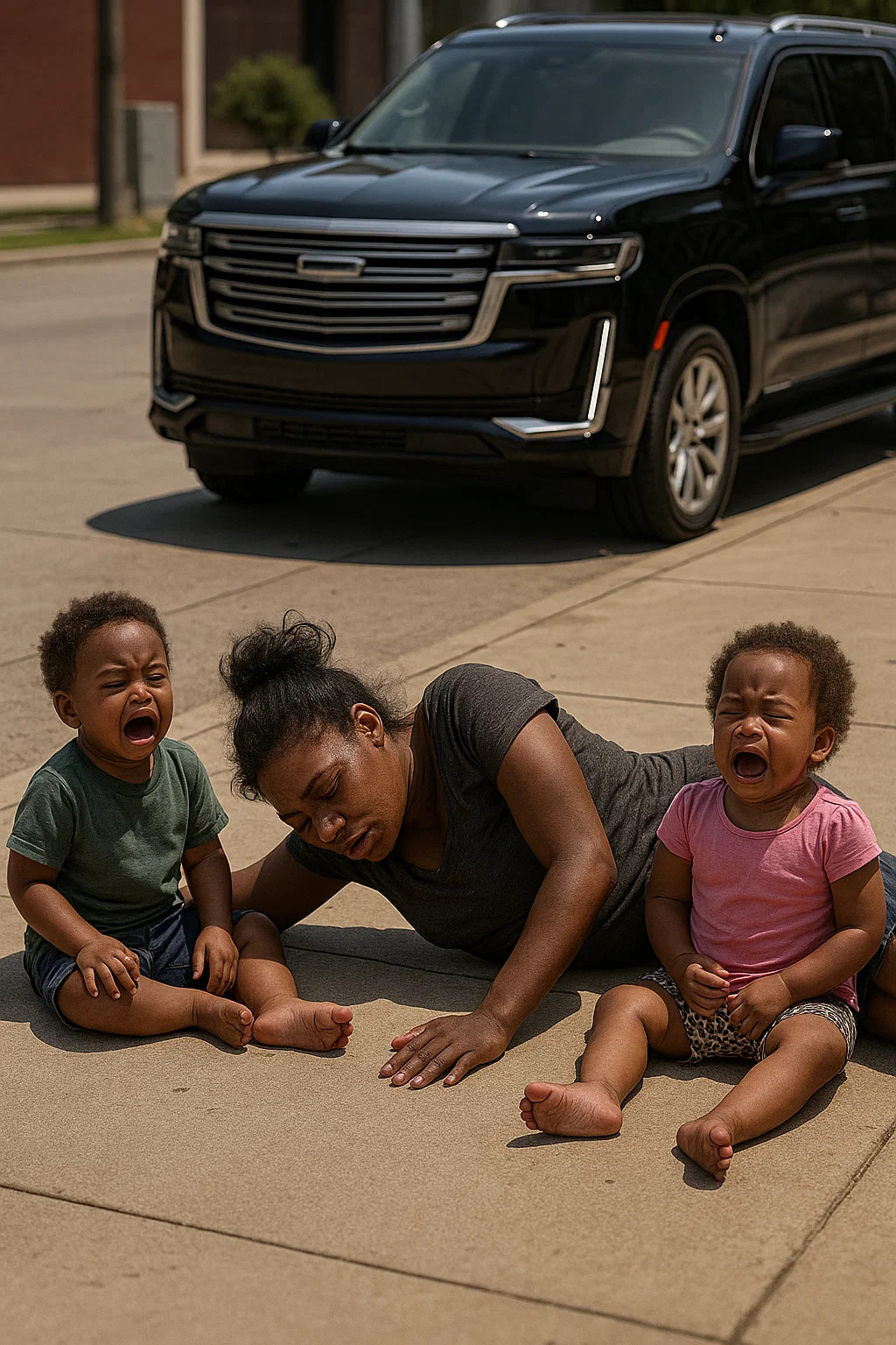 A homeless Black woman collapsed by the roadside, her two-year-old twin children crying in despair — and when a billionaire passed by, he was shocked to see that the two children looked exactly like him…