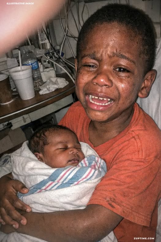 The stillborn baby was placed in his older brother’s arms, seconds later, a cry echoes loudly!