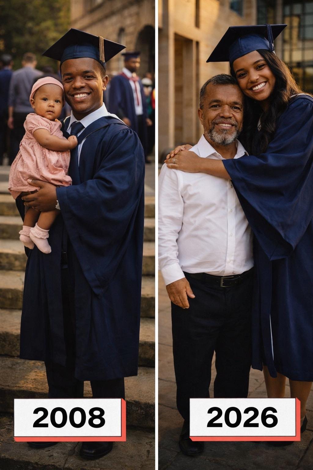 “My father raised me alone after my birth mother left me in a bicycle basket when I was 3 months old – he showed up at my graduation 18 years later”