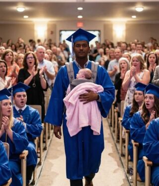 They Laughed When My Son Walked Across His Graduation Stage Holding A Newborn — One Woman Whispered “Just Like His Mother”… But What He Said Next Left The Entire Room Silent